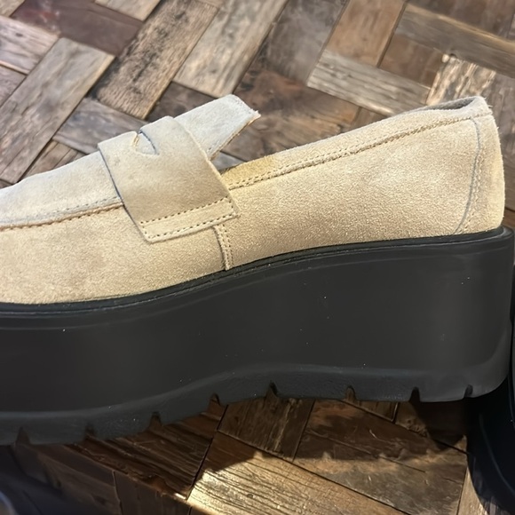 Free People Nico Platform Loafer Tan Suede Size 40 - Picture 13 of 16